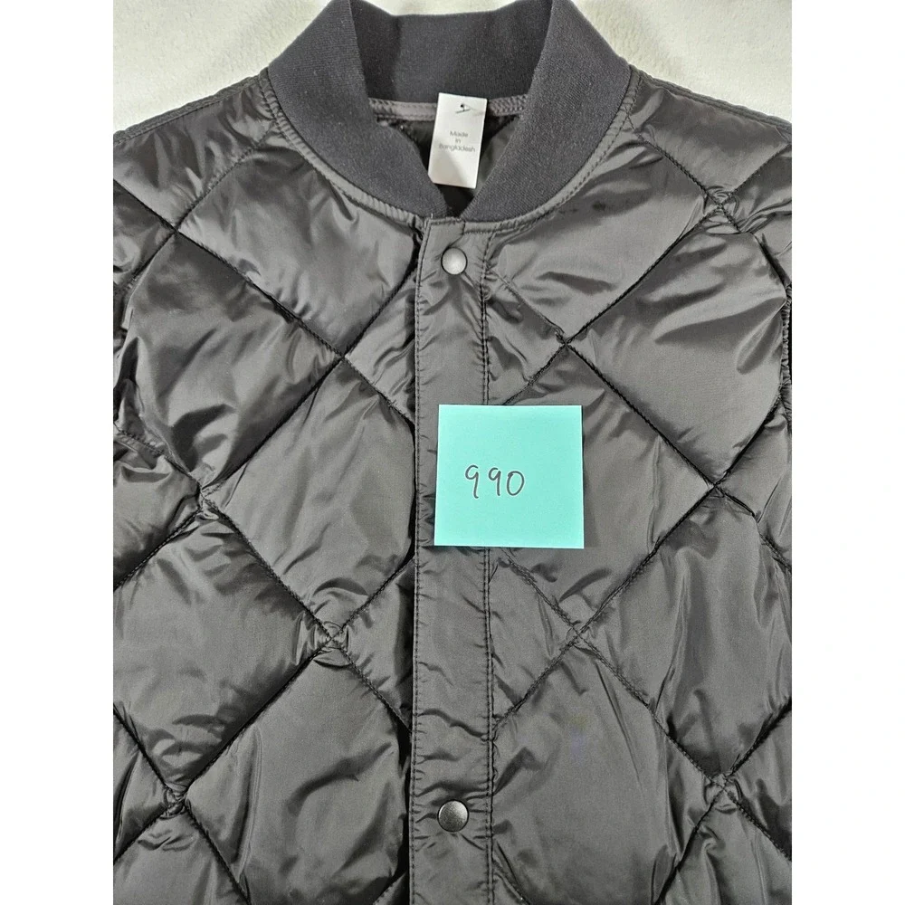 Calvin Klein Mens Reversible Diamond‎ Quilted Bomber Jacket Black Camo XL New